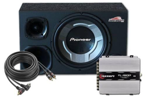 Imagem de Kit Som Automotivo Caixa Trio Pioneer Fox Subwoofer 12