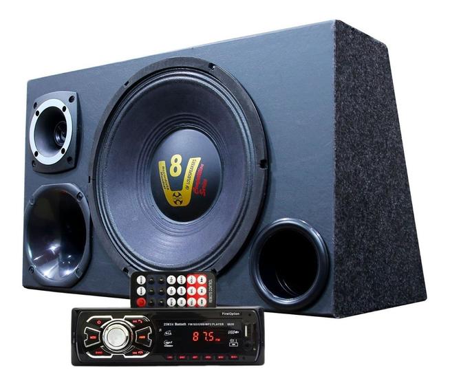 Imagem de Kit Som Caixa Trio Woofer Compet Radio Aparelho Bluetooth