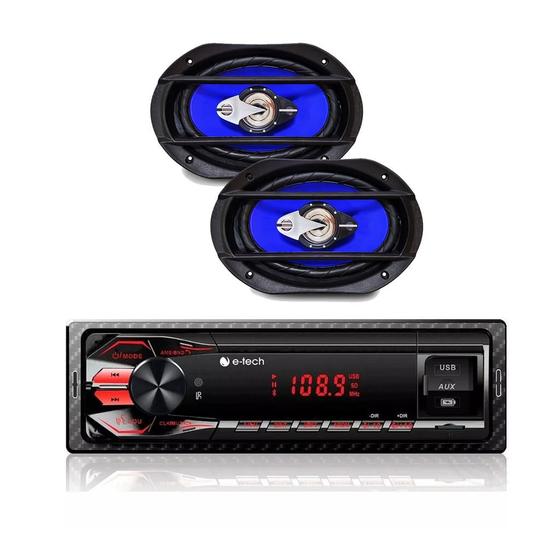 Imagem de Kit Som De Carro Orion 6x9 55w + Rádio De Carro Bluetooth