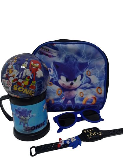 Imagem de Kit Sonic Oculos Bolsa Relogio Digital E +bola Surpresa