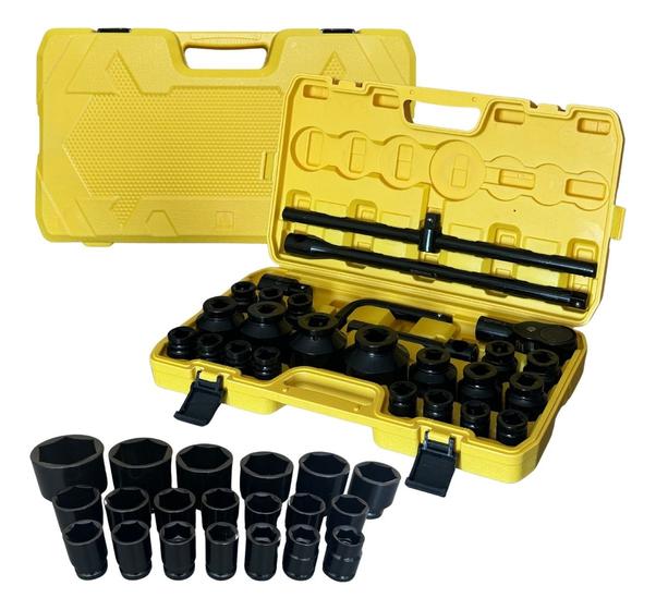Imagem de Kit Soquetes 3/4  20 Peças + Catraca E Extensões Em 