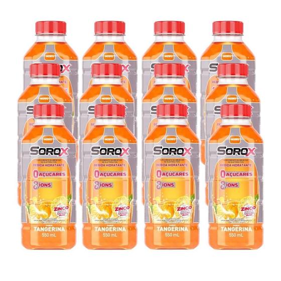 Imagem de Kit Sorox Sabor Tangerina Com 12 Unidades De 550ml Cada