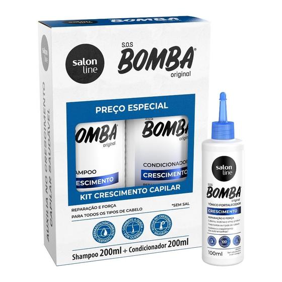 Imagem de Kit SOS Bomba Original 200ml + Tônico Crescimento acelerado Salon Line