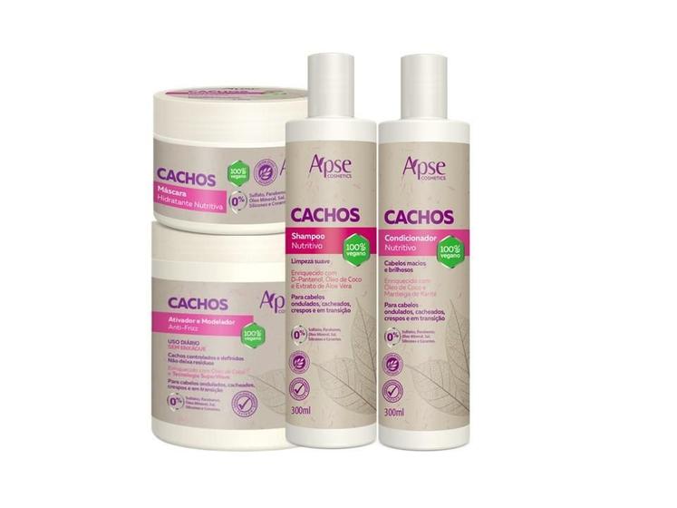 Imagem de Kit Sos Cachos Shampoo, Condicionador, Máscara E Ativador