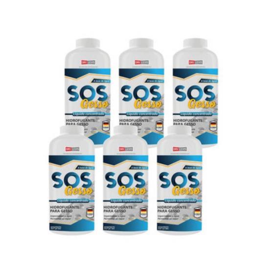 Kit SOS Gesso Hidrofugante Para Gesso 1L 6 unidades DRYLEVIS