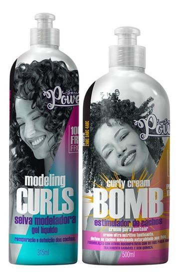 Imagem de Kit Soul Power Curly Cream Bomb 500ml + Modeling Curls 315ml