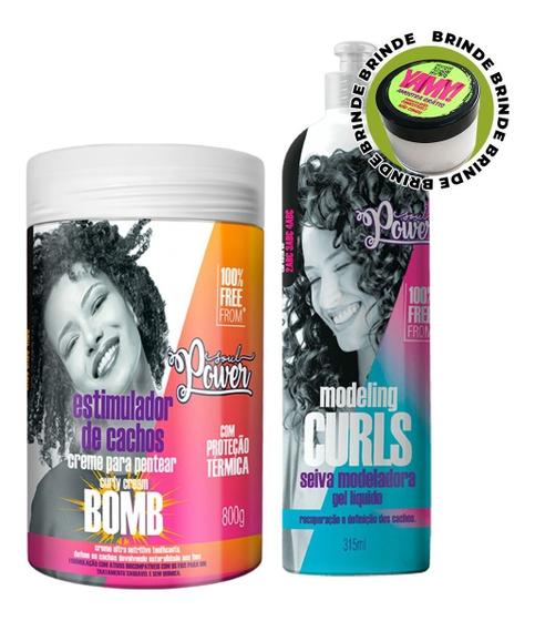 Imagem de Kit Soul Power Curly Cream Bomb 800g + Modeling Curls 315ml