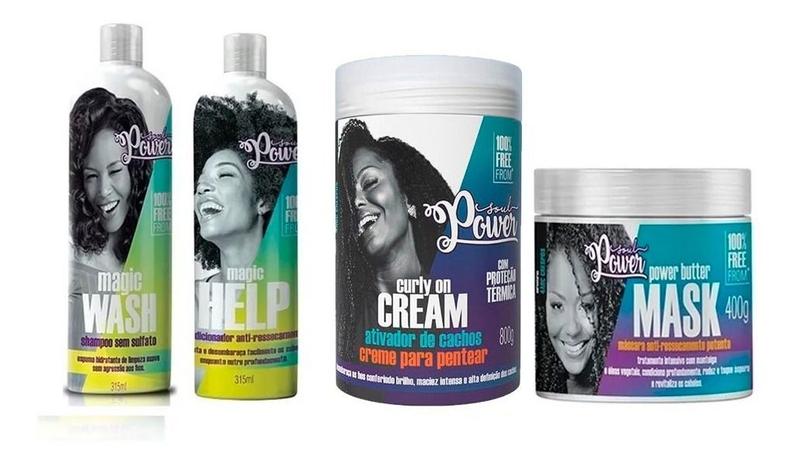 Imagem de Kit Soul Power Shampoo + Condicionador + Máscara + Creme On