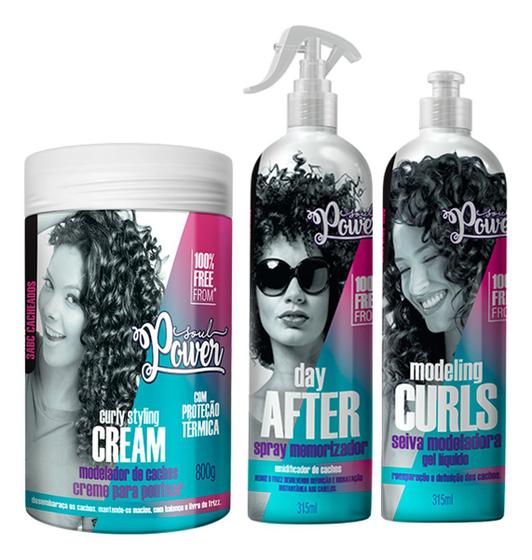 Kit Soul Power - Styling 800g + Modeling Curls + Day After Menor preço em Kit Soul Power - Styling 800g + Modeling Curls + Day After