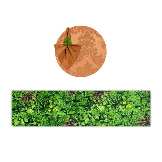 Imagem de Kit Sousplat Completo com Trilhos Guardanapos Pg Folhagem Jardim Vertical