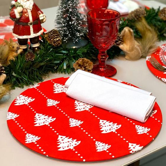 Imagem de Kit Sousplat Completo Mesa Posta de Natal Tradicional Natalino