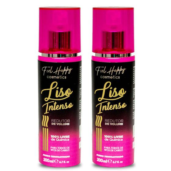 Imagem de Kit Spray Finalizador Liso Intenso Termo Ativo 200ml Feel Happy