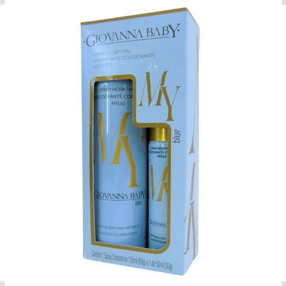 Imagem de Kit Spray Giovanna Baby Desodorante Corporal Blue FPS10 Com 2