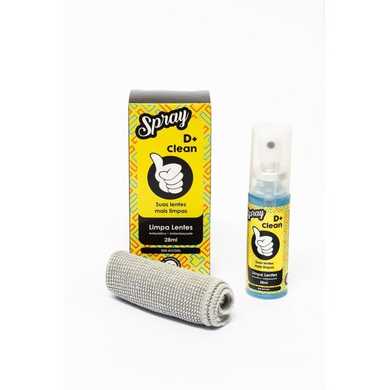 Imagem de Kit Spray Limpeza Lentes + Lenço Micro Fibra D+ Clean 66550