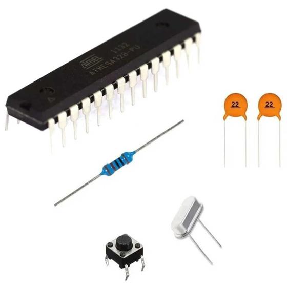 Imagem de Kit Standalone com Microcontrolador ATMEGA 328P com Bootloader montagem de Arduino Compatível
