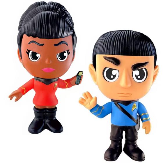 Imagem de Kit Star Trek Spock Uhura 2 Bonecos Jornada Nas Estrelas