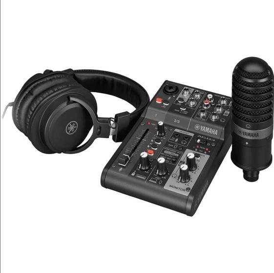 Imagem de Kit Streaming Yamaha AG03MK2 LSPK Preto