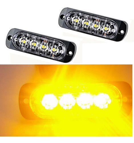 Imagem de Kit Strobo Led Vermelho Type-r,  Estilo Policia, Ambulancia