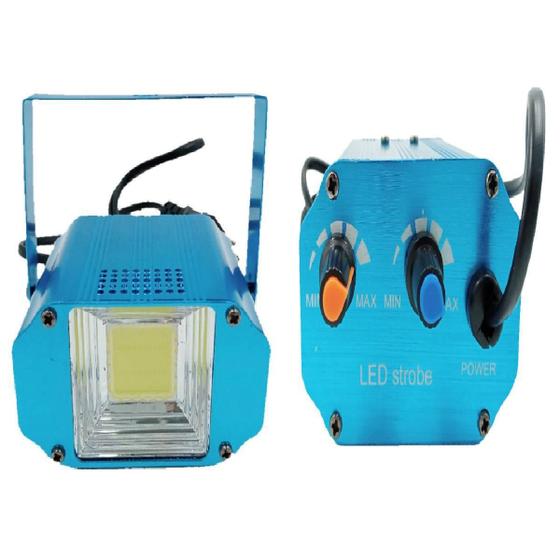 Imagem de Kit Strobo Leds Xênon Luz Branco 20W Com Mini Laser Colorido