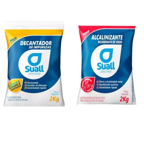 Imagem de Kit Suall Alcalinizante Granulado e Decantador Impurezas 2kg