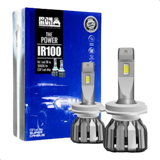 Imagem de Kit Super Led 30000 lumens lâmpada 36W IR100 farol dianteiro 300% +potente