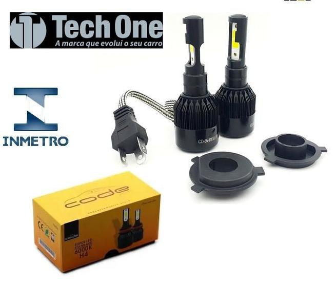 Imagem de Kit Super Led 6000k Code 12V  Farois Dianteiros  FIAT PRÊMIO ANO 1985  1995 Alto Baixo H4