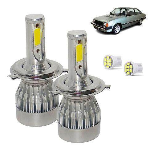 Imagem de Kit Super Led Chevette 1978 1979 1980 1981 1982 Farol Alto e Baixo H4 20000 Lumens