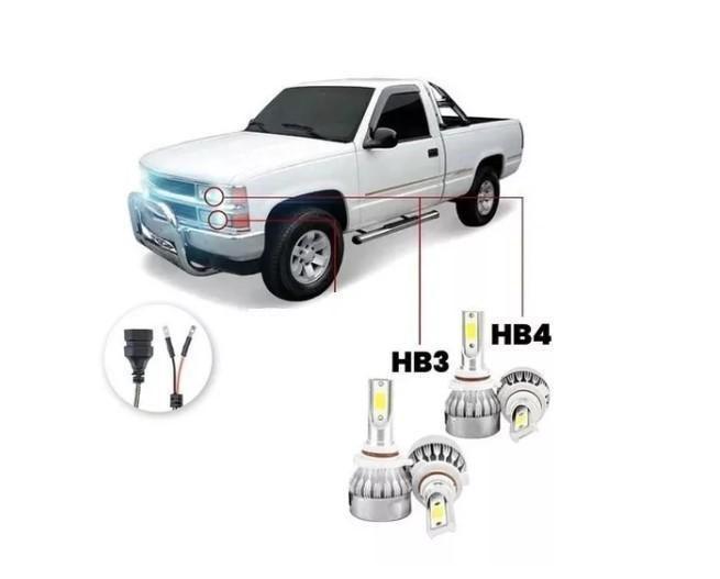 Imagem de Kit Super Led Chevrolet Silverado 97/2001 Farol Alto E Baixo