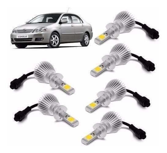 Imagem de Kit Super Led Corolla 2003 2004 2005 Farol E Milha 6000K