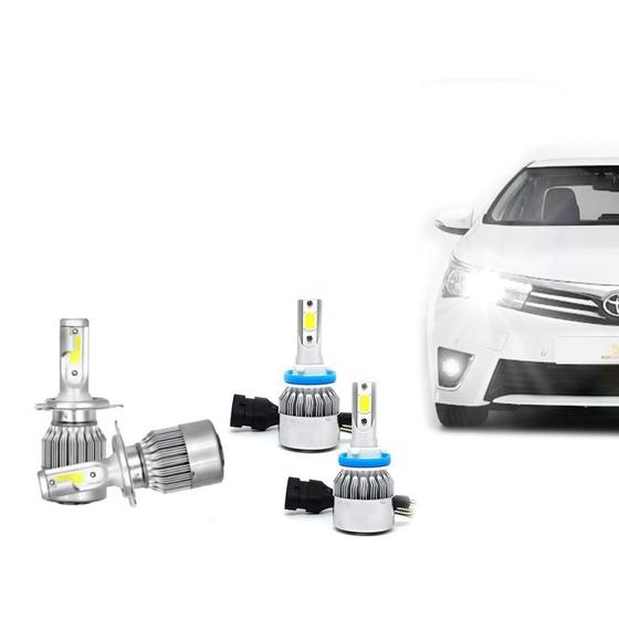 Imagem de Kit Super Led Cruze 2011 2012 2013 Farol E Milha 6000K