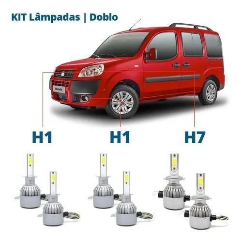 Imagem de Kit Super Led Doblo - Farol Alto, Baixo E Milha