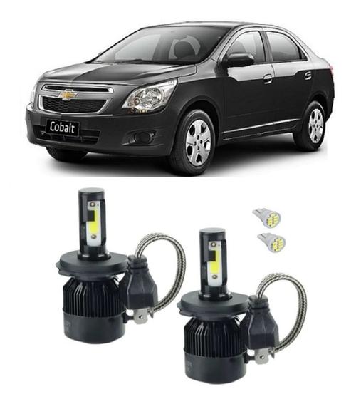 Imagem de Kit Super Led Farol Alto E Baixo H4 Cobalt Foco Simples