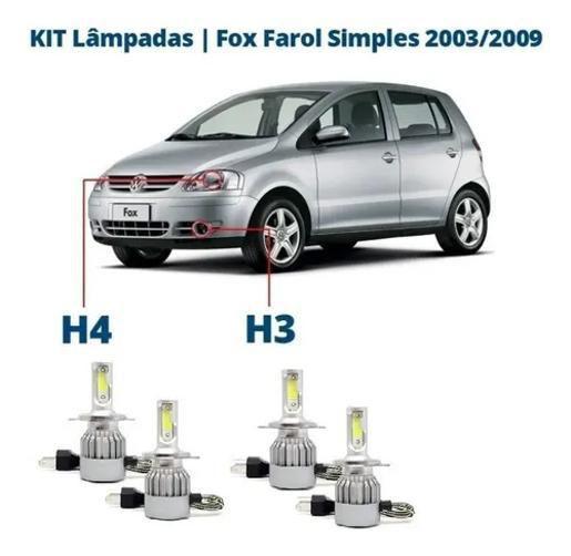 Imagem de Kit Super Led Fox Farol Simples - Farol Alto, Baixo E Milha