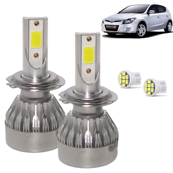 Imagem de Kit Super Led i30 2009 a 2012 Farol Baixo H7 20000 Lumens