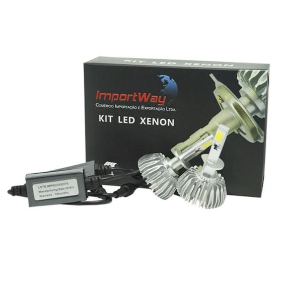 Imagem de Kit Super LED Lâmpadas H1 com Luz Branca 6000K com Efeito Xenon - ImportWay