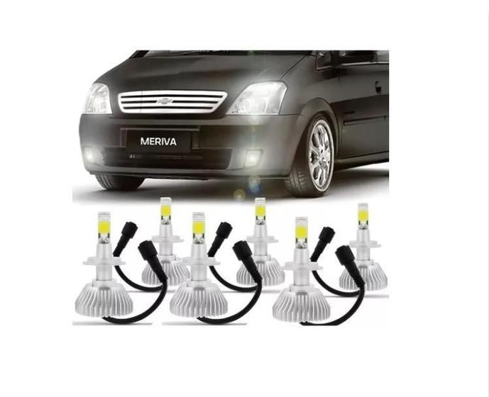 Imagem de Kit Super Led Meriva Alto Baixo Milha