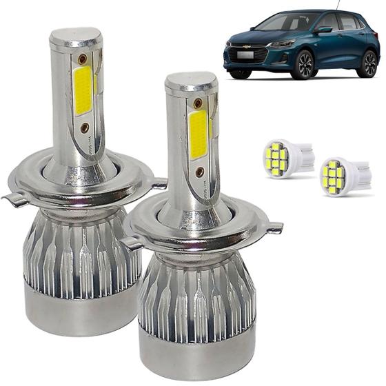 Kit Super Led Onix 2020 2021 2022 Farol Alto e Baixo H4 20000 Lumens