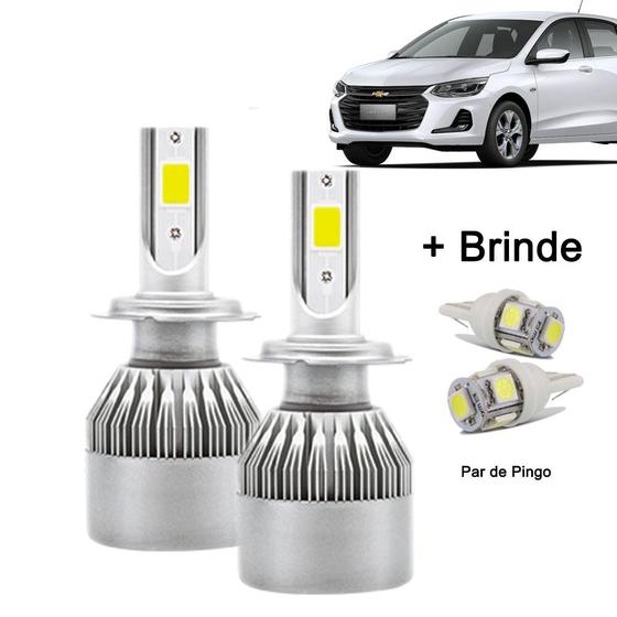 Imagem de Kit Super Led Onix Turbo Primer com Projetor Foco Duplo 2020 2021 2022 2023 H7 Farol Baixo 20000 Lumens 6500k