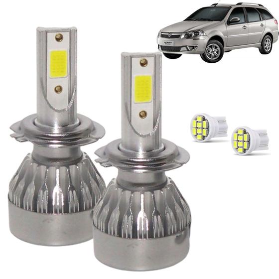 Imagem de Kit Super Led Parati G3 2000 a 2005 Farol Duplo Baixo H7 20000 Lumens