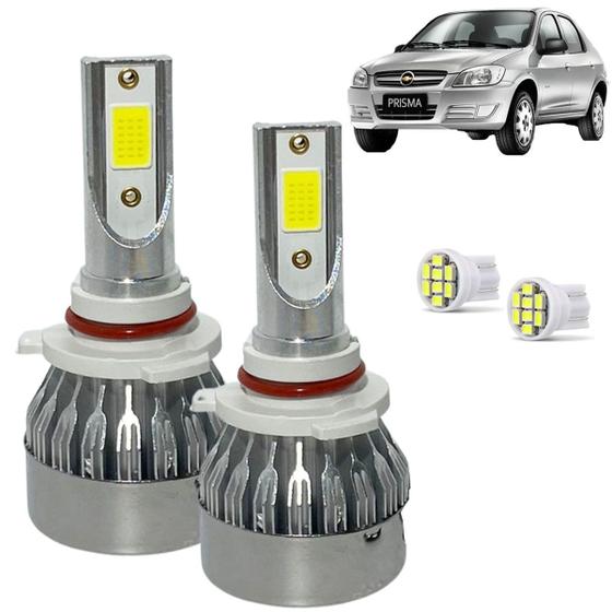 Imagem de Kit Super Led Prisma 2006 07 08 09 10 11 2012 Farol Milha HB4 20000 Lumens