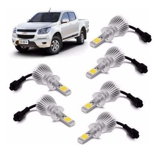 Imagem de Kit Super Led S10 2012 2013 2014 2015 Farol E Milha 6000K