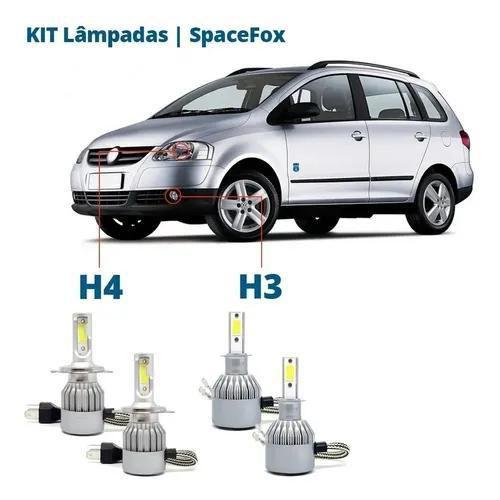 Imagem de Kit Super Led Spacefox 2007/2009 - Farol Alto Baixo E Milha