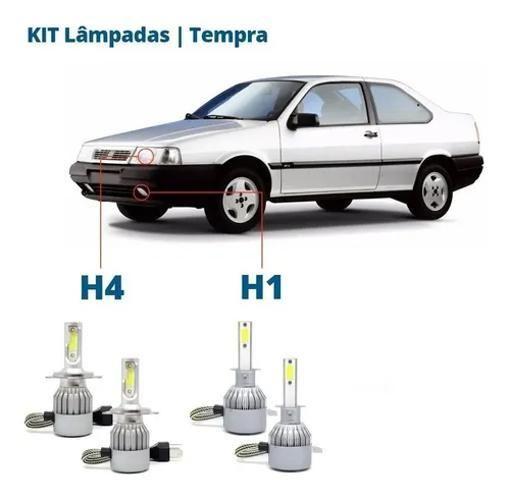 Imagem de Kit Super Led Tempra 1992/1994 - Farol Alto, Baixo E Milha