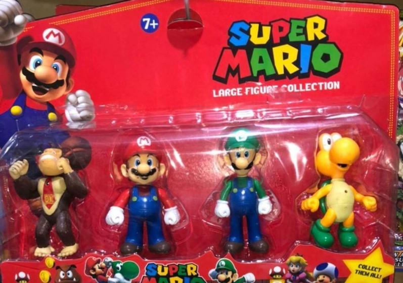 Imagem de Kit Super Mario 4 bonecos - kids