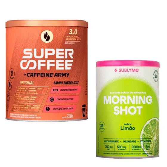 Imagem de Kit Supercoffee Original 220g + Morning Shot 114g Limão