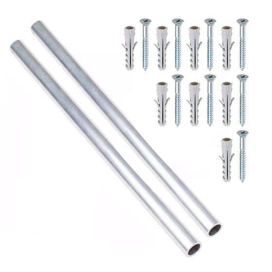 Imagem de Kit Suporte Churrasqueira Tubo Inox 304 de 80cm