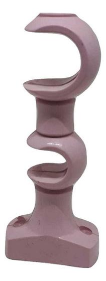 Imagem de Kit Suporte Cortina Duplo para Varão 19/28 mm Rosa Bebe Pvc par