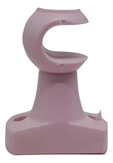 Imagem de Kit Suporte Cortina para Varão 19mm Rosa Bebe Pvc (par)