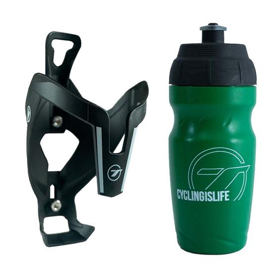 Imagem de Kit Suporte De Caramanhola Squeeze 400ml Bike Mtb Speed Gravel Nylon Tsw