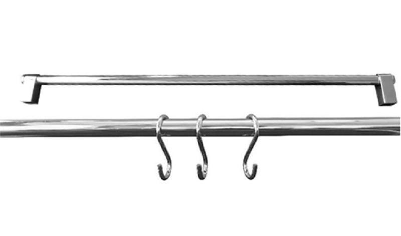 Imagem de Kit Suporte De Cozinha Porta Talheres 60Cm Completo Ganchos